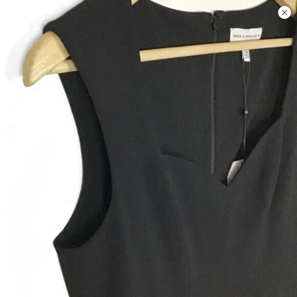 NEW WITH TAGS - Black Dress the Population Elle Sheath Dress - Picture 4 of 4
